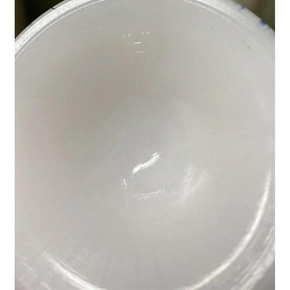 Vintage MCM Creamer And Sugar Hazel Atlas Drizzle White Glass Black - Picture 3 of 6